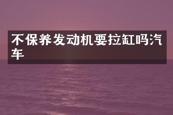 不保养发动机要拉缸吗汽车