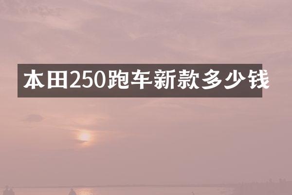 本田250跑车新款多少钱