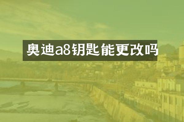 奥迪a8钥匙能更改吗