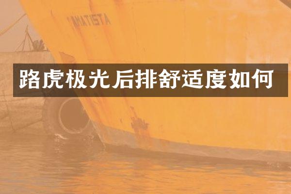 路虎极光后排舒适度如何