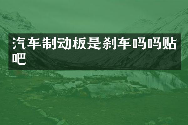 汽车制动板是刹车吗吗贴吧