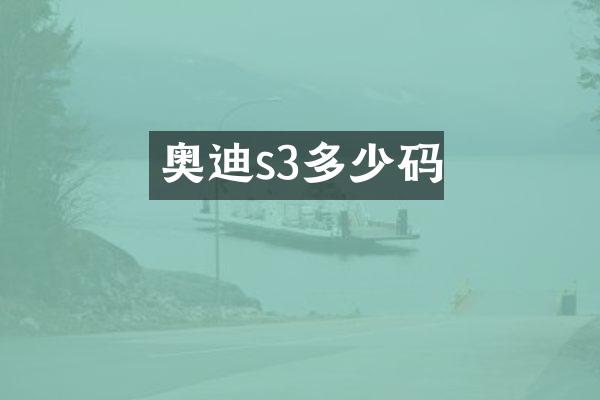 奥迪s3多少码