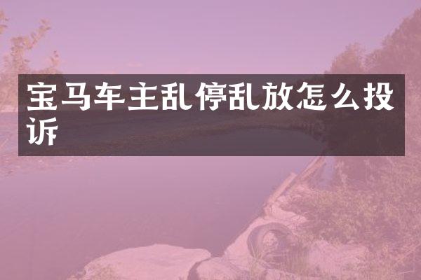 宝马车主乱停乱放怎么投诉