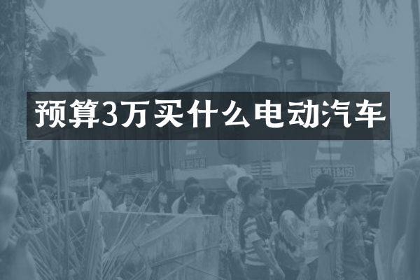 预算3万电动汽车