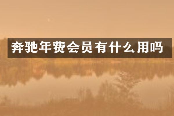 奔驰年费会员有什么用吗
