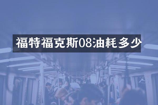 福特福克斯08油耗多少