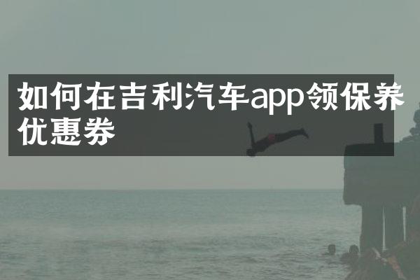 如何在吉利汽车app领保养优惠券