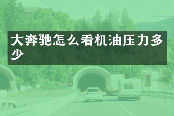 大奔驰怎么看机油压力多少