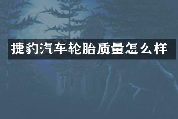 捷豹汽车轮胎质量怎么样