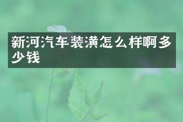 新河汽车装潢怎么样啊多少钱