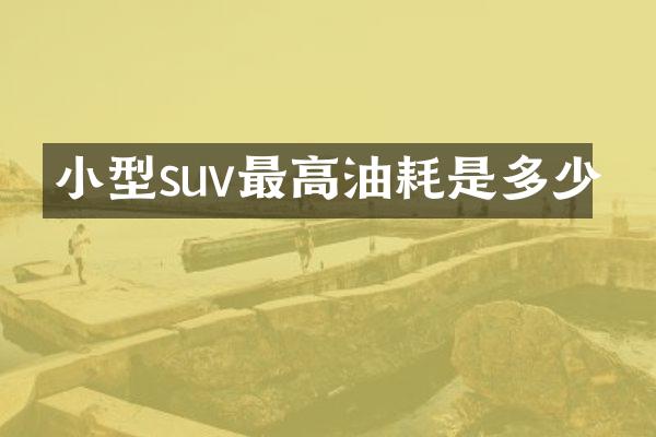 小型suv最高油耗是多少