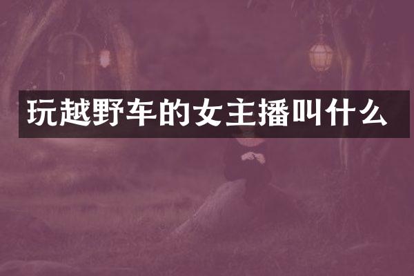 玩越野车的女主播叫什么