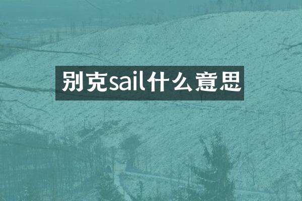 别克sail什么意思