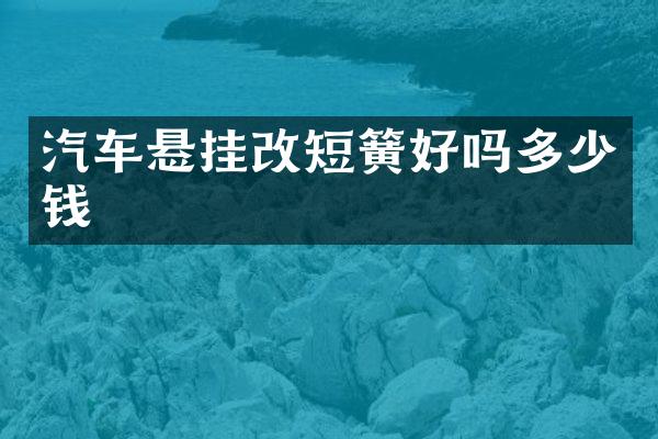 汽车悬挂改短簧好吗多少钱