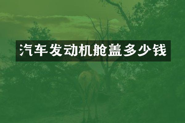 汽车发动机舱盖多少钱