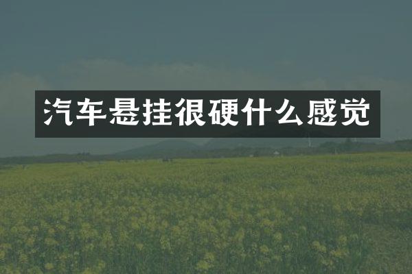 汽车悬挂很硬什么感觉