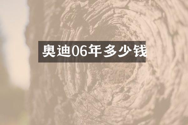 奥迪06年多少钱