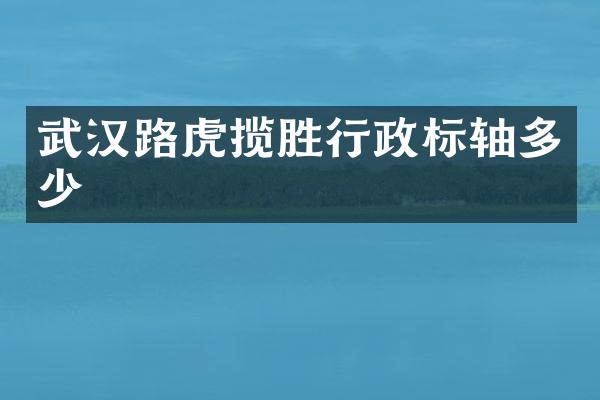 武汉路虎揽胜行政标轴多少