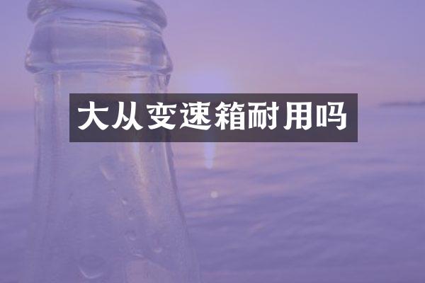 大从变速箱耐用吗