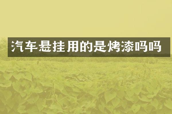 汽车悬挂用的是烤漆吗吗