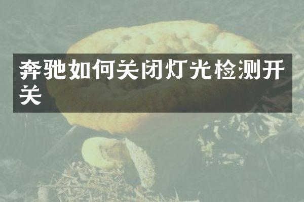 奔驰如何关闭灯光检测开关