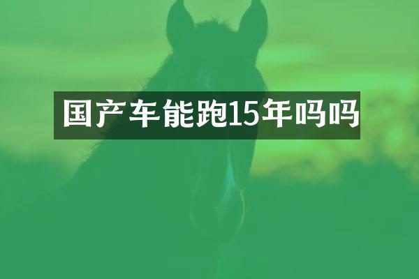 国产车能跑15年吗吗