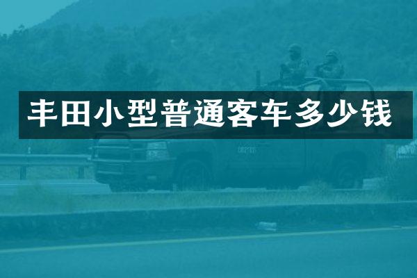 丰田小型普通客车多少钱