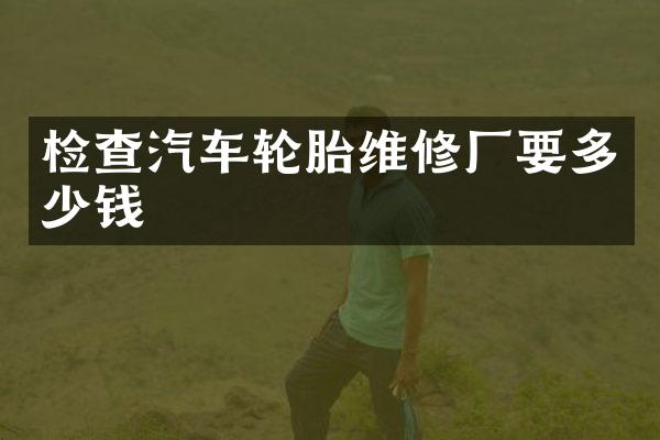 检查汽车轮胎维修厂要多少钱