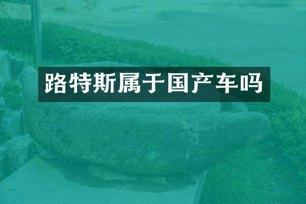 路特斯属于国产车吗