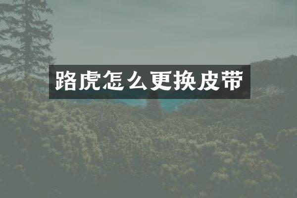 路虎怎么更换皮带