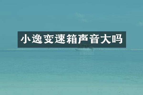 小逸变速箱声音大吗
