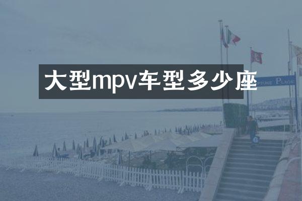 大型mpv车型多少座