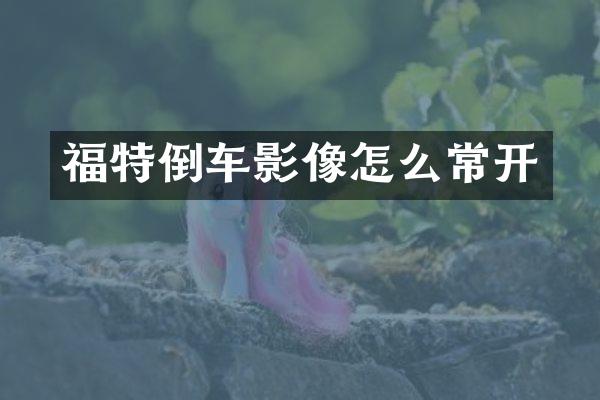 福特倒车影像怎么常开