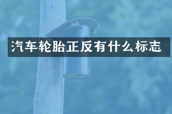 汽车轮胎正反有什么标志
