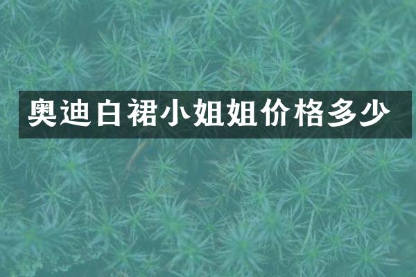 奥迪白裙姐价格多少