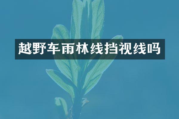 越野车雨林线挡视线吗