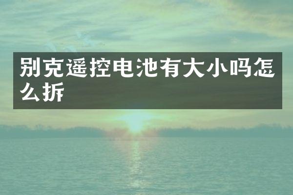 别克遥控电池有大小吗怎么拆
