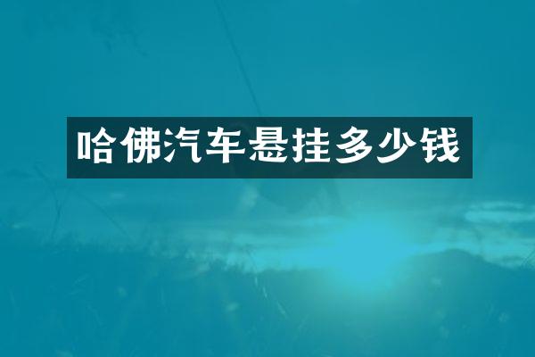 哈佛汽车悬挂多少钱