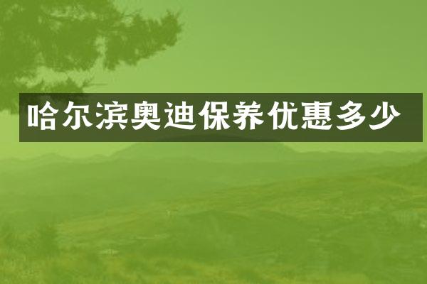 哈尔滨奥迪保养优惠多少