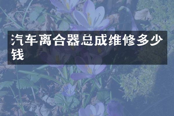汽车离合器总成维修多少钱