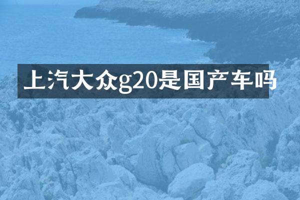 上汽大众g20是国产车吗