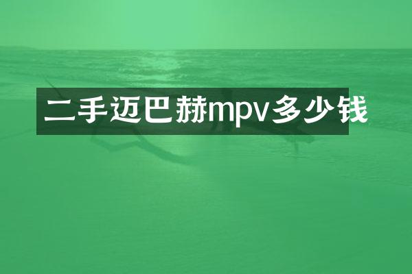 二手迈巴赫mpv多少钱