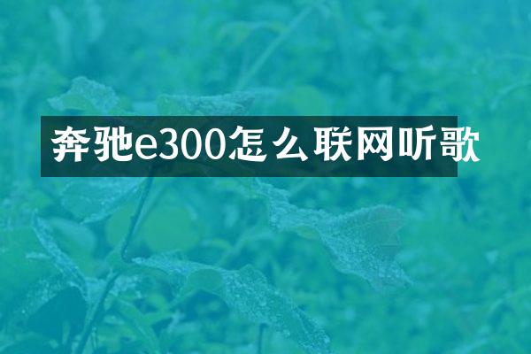 奔驰e300怎么联网听歌