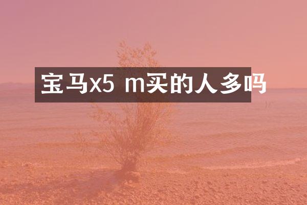 宝马x5 m买的人多吗