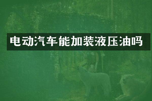 电动汽车能加装液压油吗