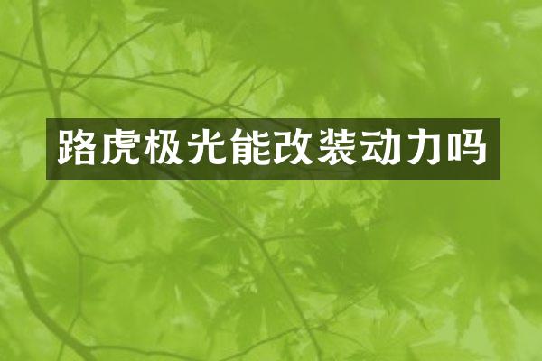 路虎极光能改装动力吗