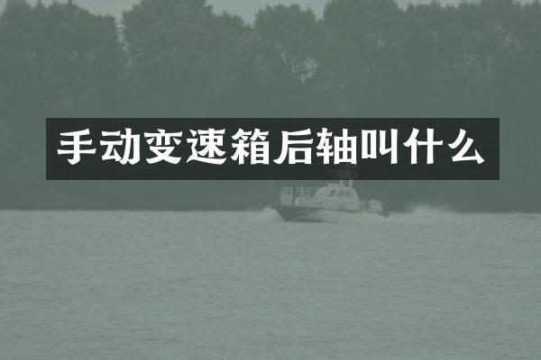 手动变速箱后轴叫什么