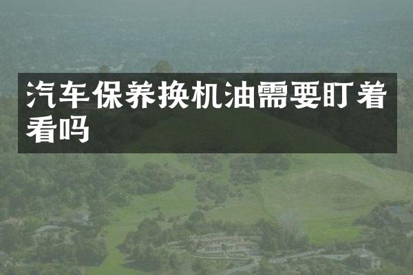汽车保养换机油需要盯着看吗