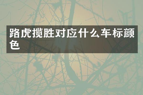 路虎揽胜对应什么车标颜色