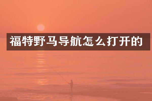 福特野马导航怎么打开的